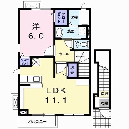 ブルーム・ピュア　Aの物件間取画像